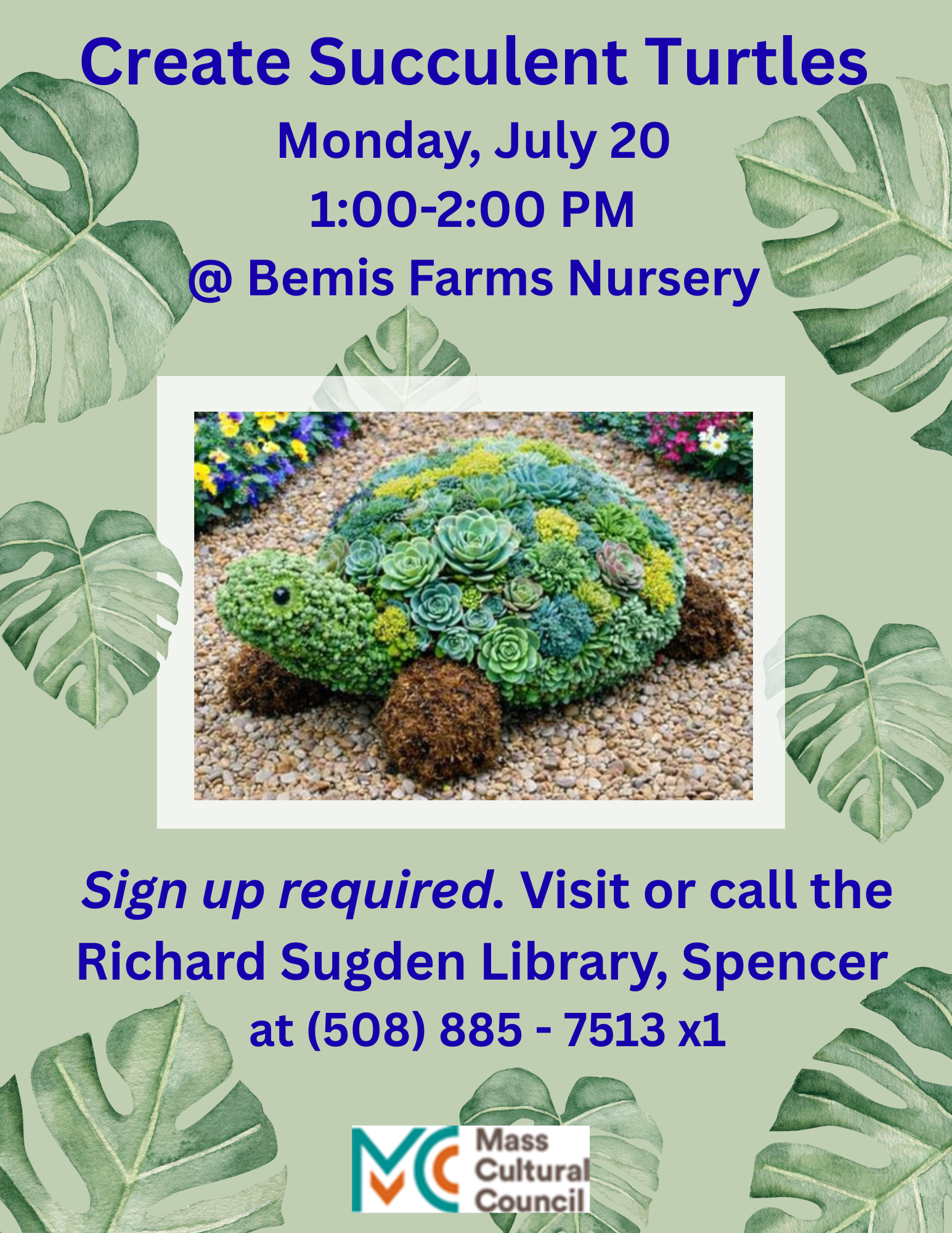 Succulent Turtles 7-20-26 flyer